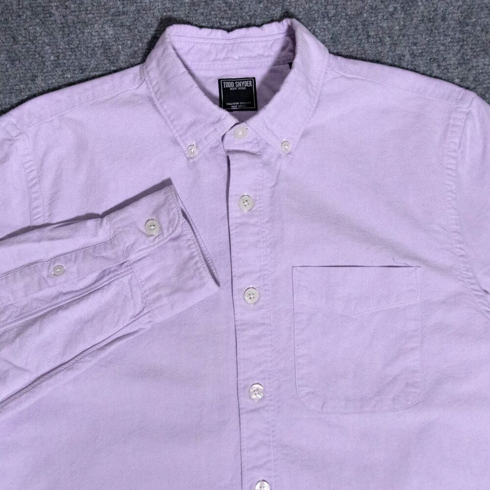Todd Snyder Japanese Selvedge Oxford Button Down Collar Shirt Lavender Men Small